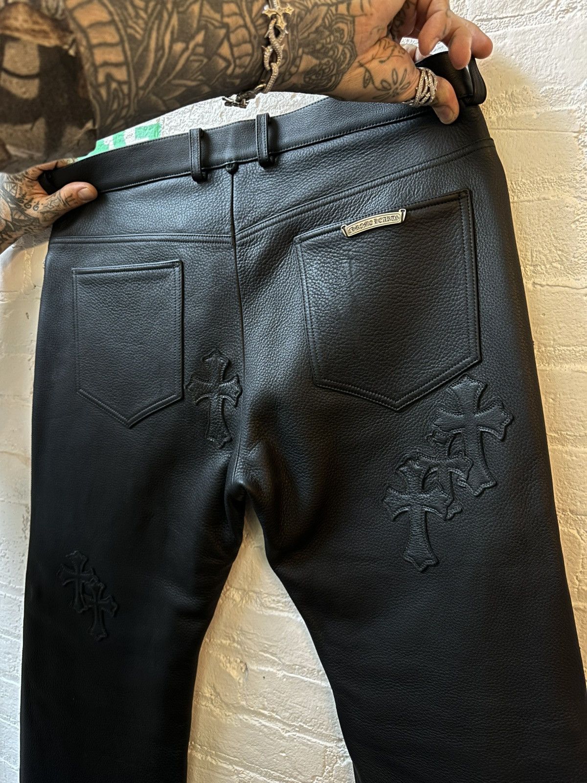 Chrome Hearts CHROME HEARTS FULLY LOADED LEATHER PATCH PANTS Size US 36 / EU 52 - 4 Thumbnail