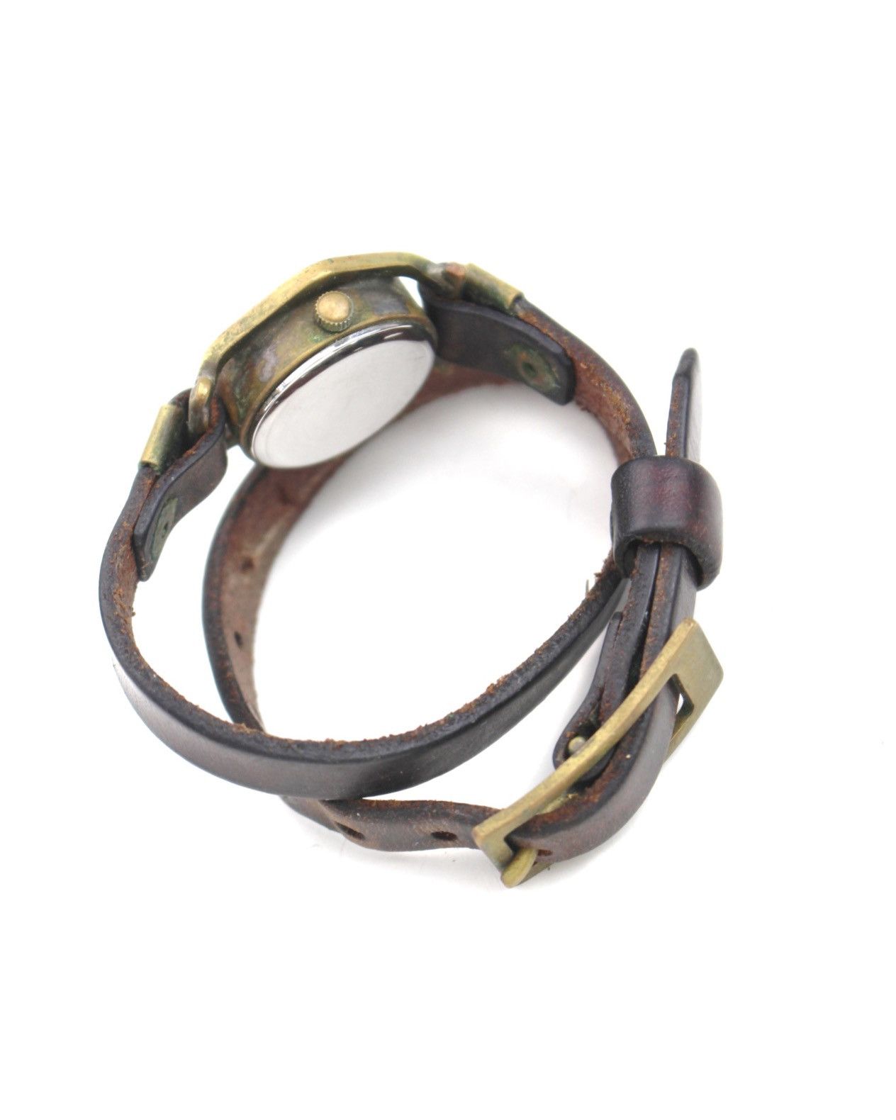 Hysteric Glamour 2000S DEEE ONE-OFF HANDMADE BRASS FRAME WRAP LEATHER WATCH Size ONE SIZE - 5 Thumbnail