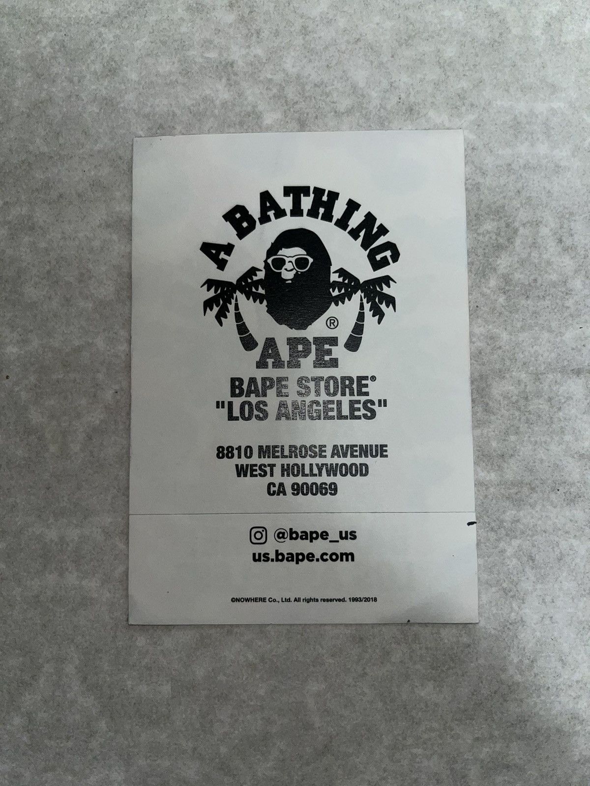 Bape Bape A Bathing Ape LA Los Angeles Sticker Size ONE SIZE - 3 Thumbnail