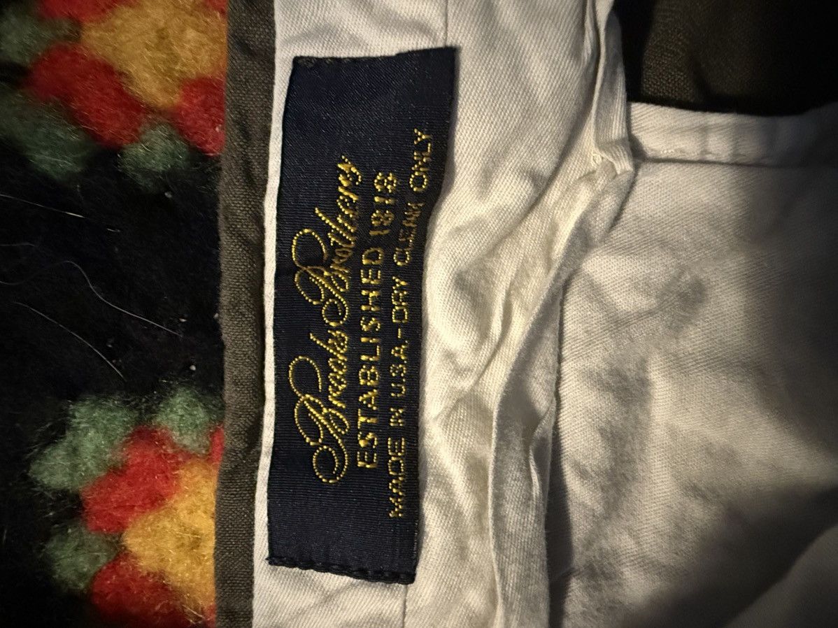 Brooks Brothers Brooks Brothers Mens Khaki Beige Wool Pleated Cuffed Trouser Size US 32 / EU 48 - 2 Thumbnail