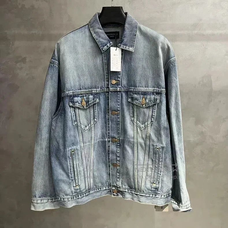 Balenciaga Balenciaga Blue Denim Hooded Jacket. Size US S / EU 44-46 / 1 - 1 Thumbnail
