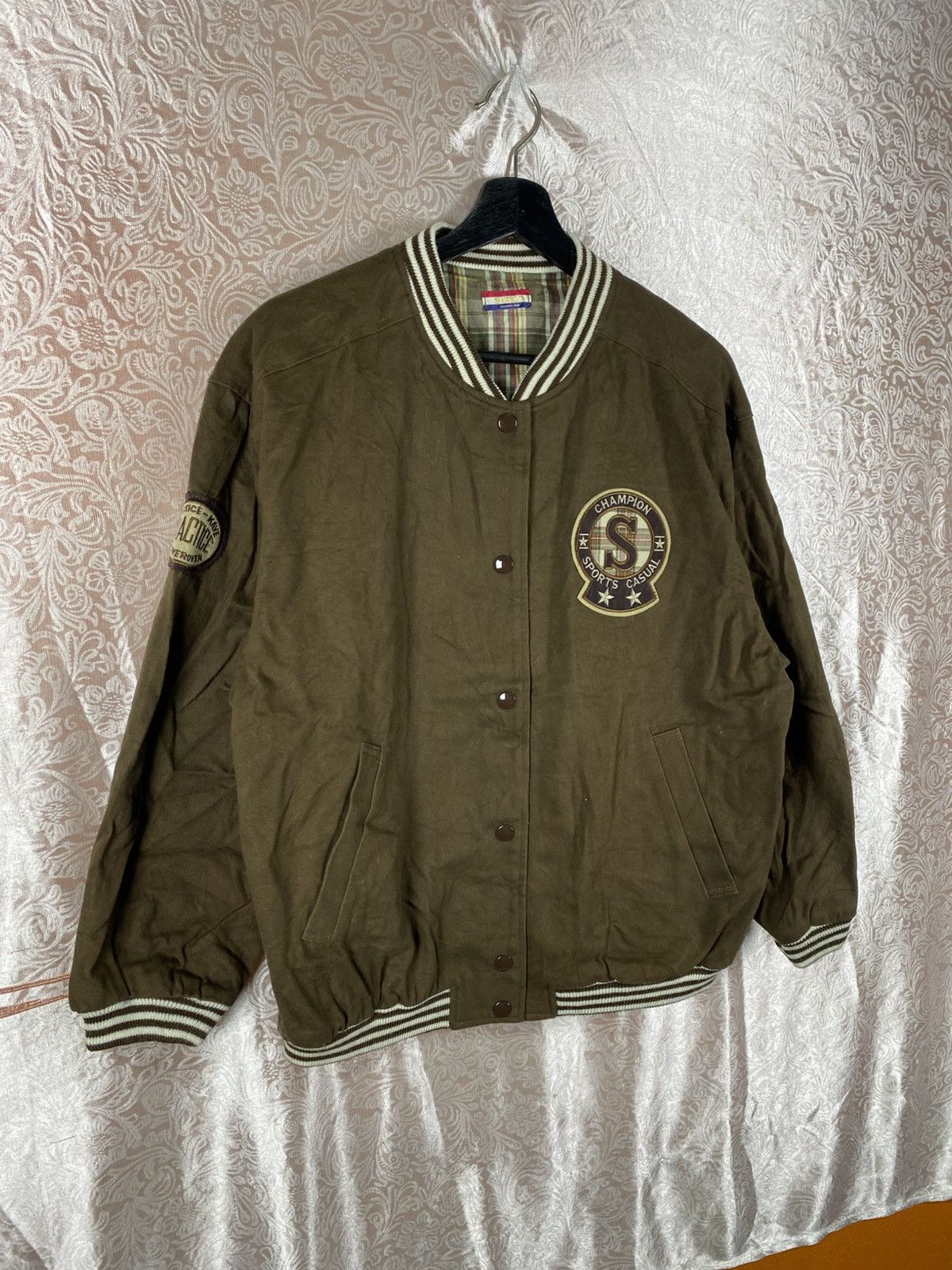 Japanese Brand Vintage SHIELD Good Canadian Trip Varsity Bomber Jacket Size US M / EU 48-50 / 2 - 5 Thumbnail