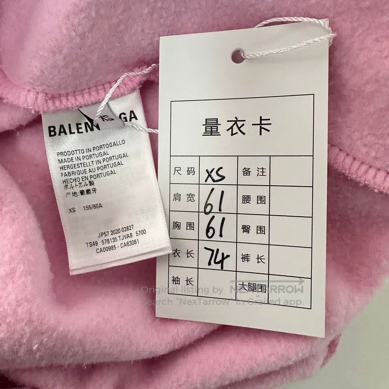 Balenciaga Balenciaga Back letter hooded sweatshirt, women's, pink Size XS / US 0-2 / IT 36-38 - 3 Thumbnail
