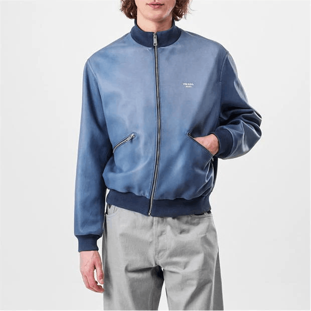 Prada Bomber-Style Leather Jacket Size US M / EU 48-50 / 2 - 3 Thumbnail