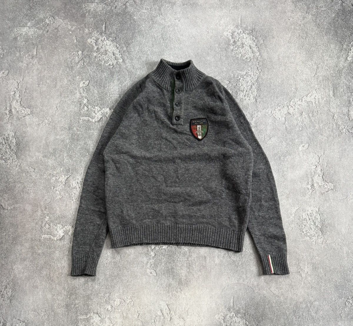 Aeronautica Militare Aeronautica Militare XL button up turtleneck sweater jumper Size US XL / EU 56 / 4 - 4 Thumbnail