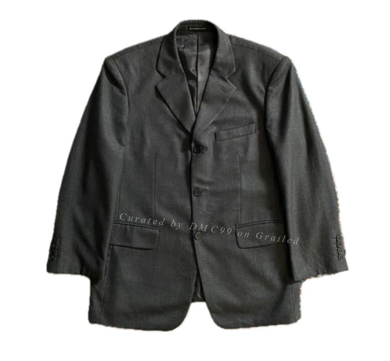 Balenciaga Vintage Balenciaga 1990s-2000s Grey Blazer Size US L / EU 52-54 / 3 - 1 Thumbnail