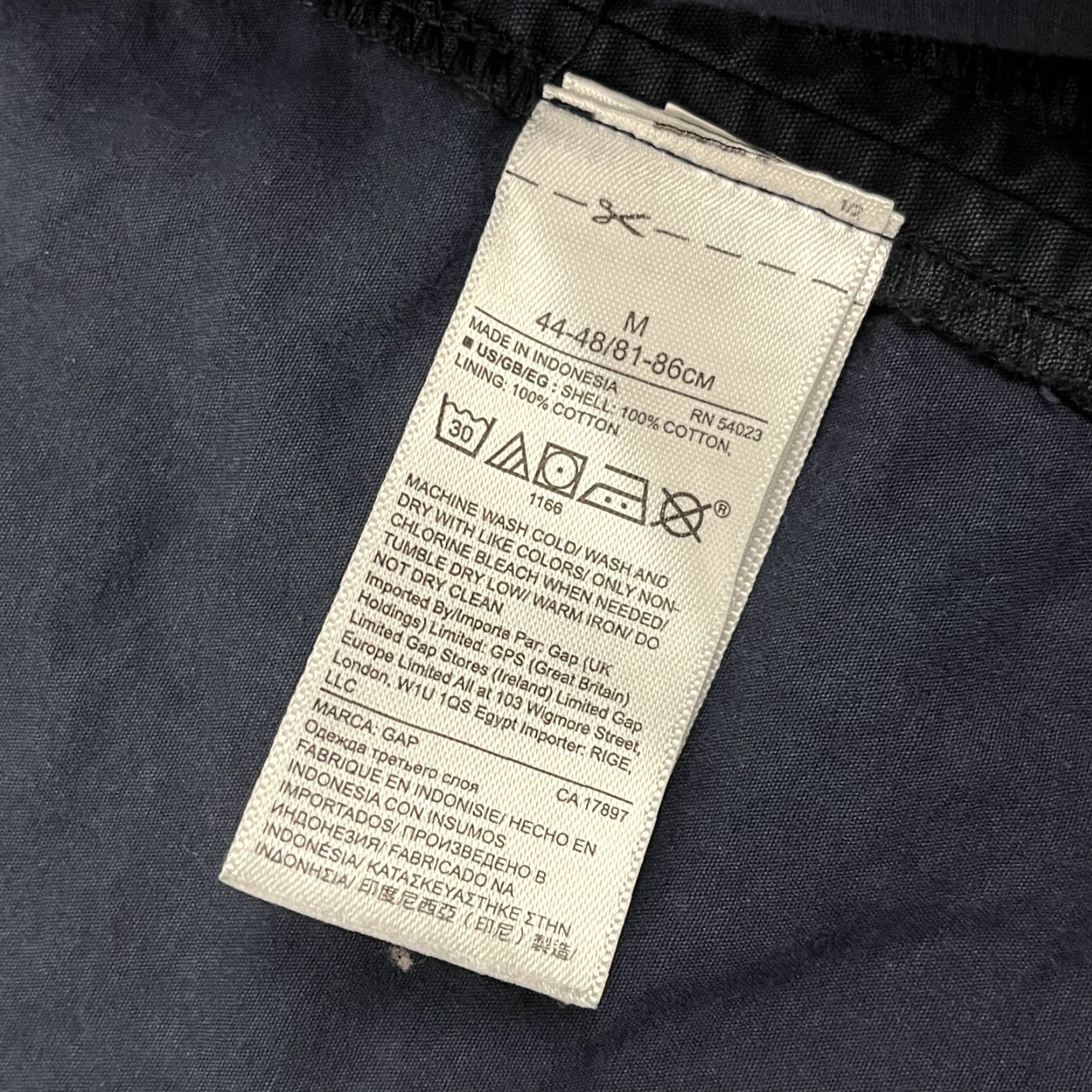 Gap GAP Military Cargo Jacket Mens Medium Faded Blue Full Zip Hooded Gorp Outdoor Workwear Size US M / EU 48-50 / 2 - 6 Thumbnail