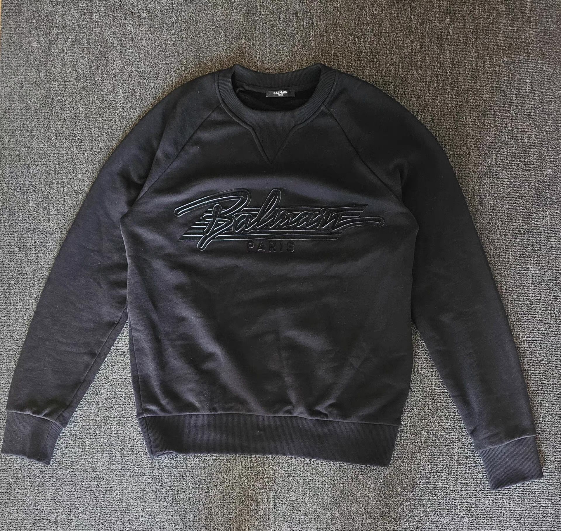 Balmain Balmain Men's Black Sweatshirt Q4 Size US S / EU 44-46 / 1 - 1 Thumbnail