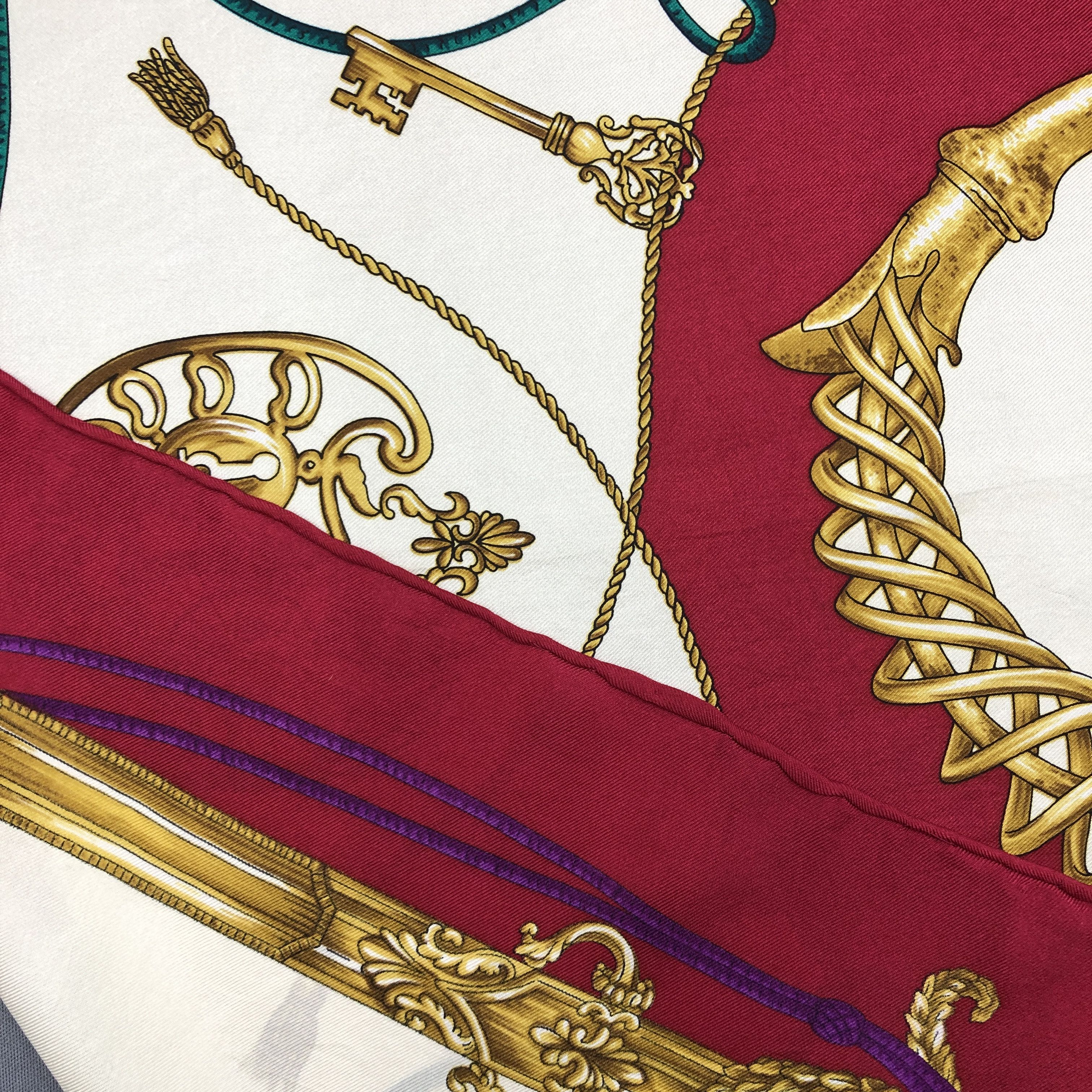 Japanese Brand Vintage SILK Scarf Twill Stole Wraps Scarves - GF60015 Size ONE SIZE - 7 Thumbnail