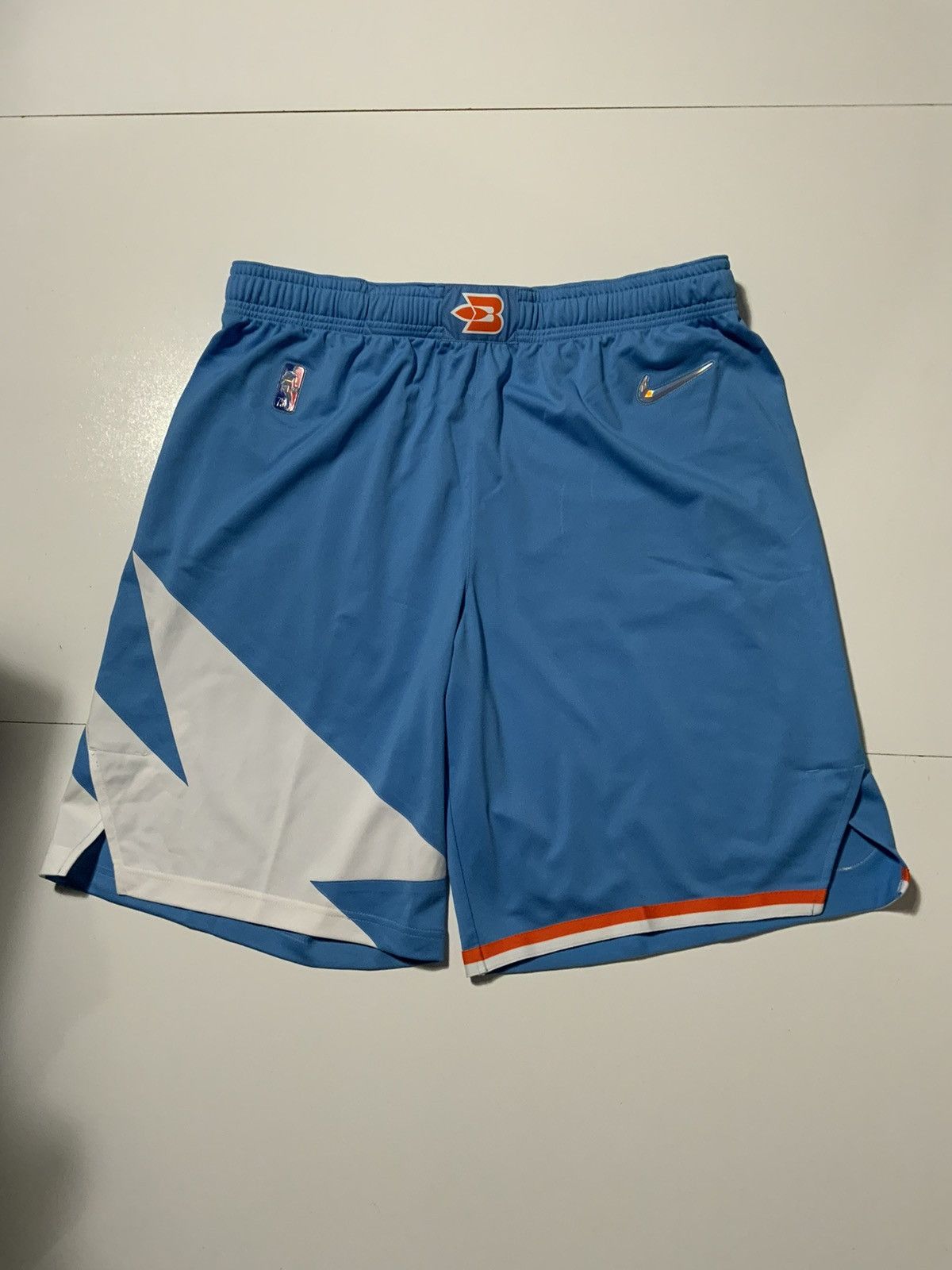 image of NBA x Nike Aeroswift 75Th Anniversary Los Angeles Clippers Shorts in Blue, Men's (Size 38)