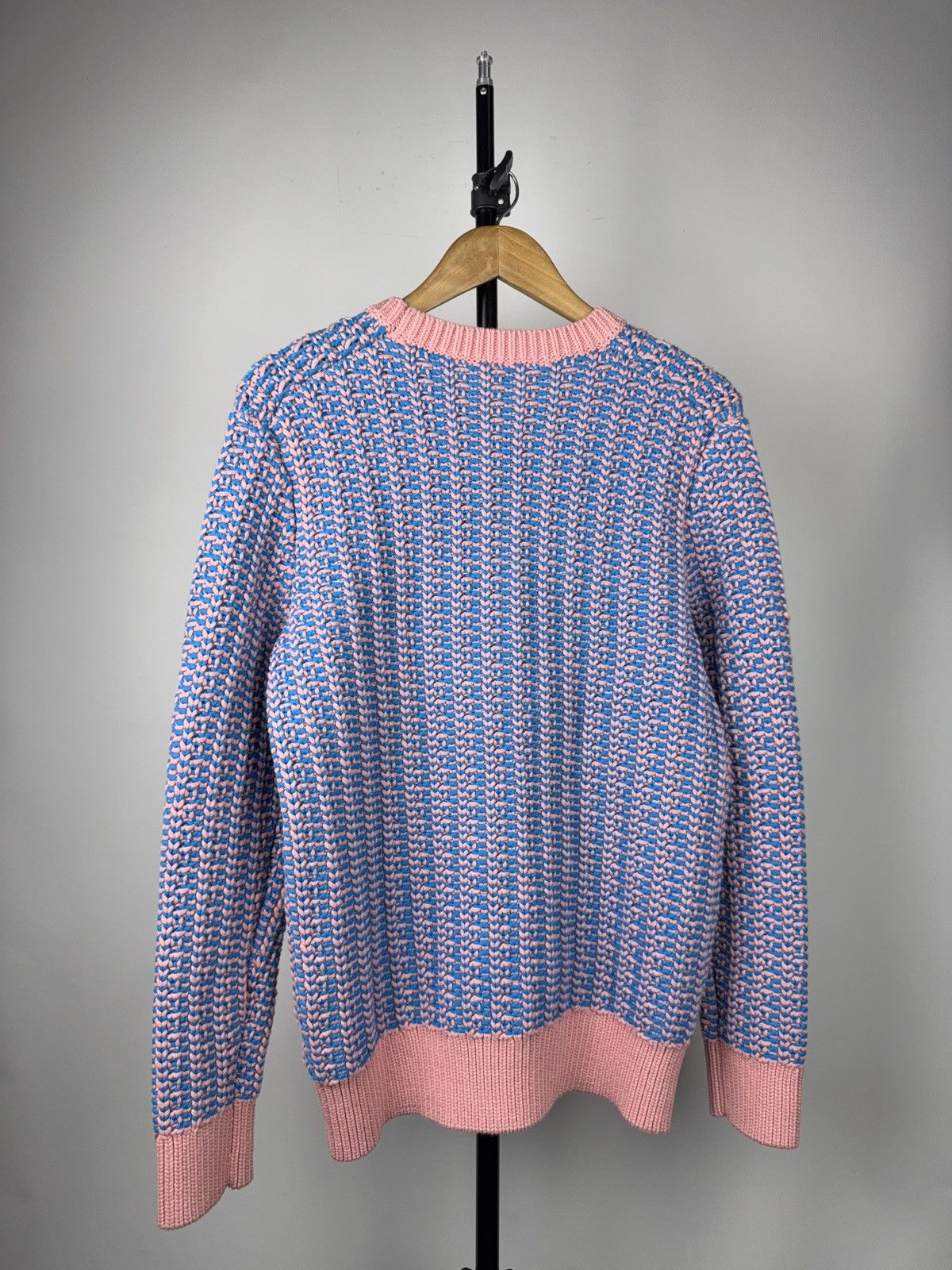 Calvin Klein Calvin Klein Pink Blue Chunky Heavy Knit Cotton Sweater Size M / US 6-8 / IT 42-44 - 10 Thumbnail