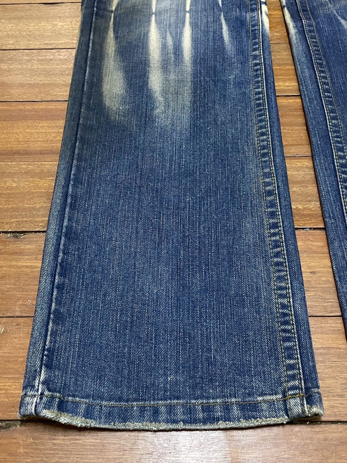 14th Addiction × Le Grande Bleu (L.G.B.) Rare Design Vintage Brand Korea Blue Jeans 2000s Size US 31 - 5 Thumbnail
