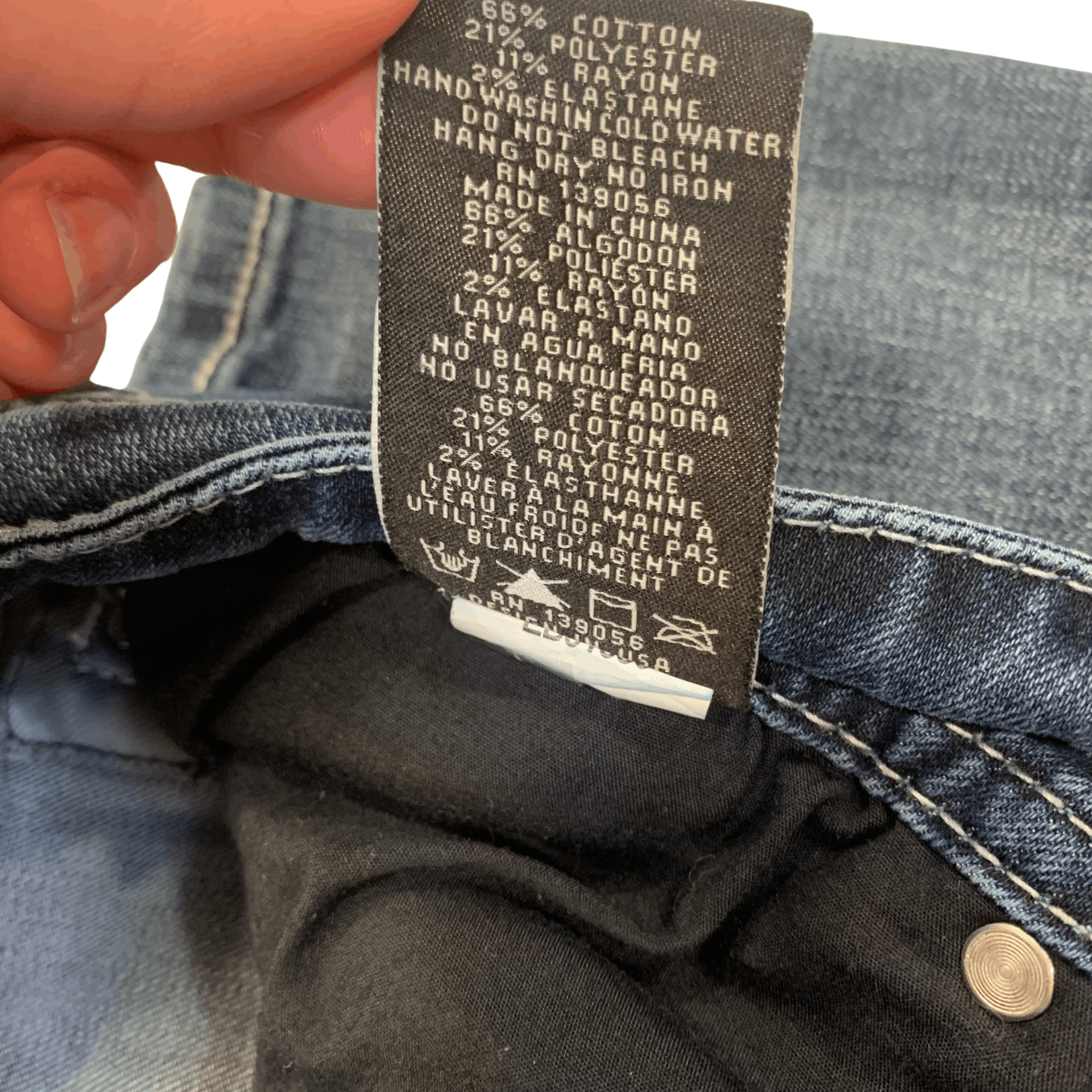 Grace in LA Y2K Chunky Stitch Embellished Bootcut Jeans | 33" | Grace Size 33" - 4 Thumbnail