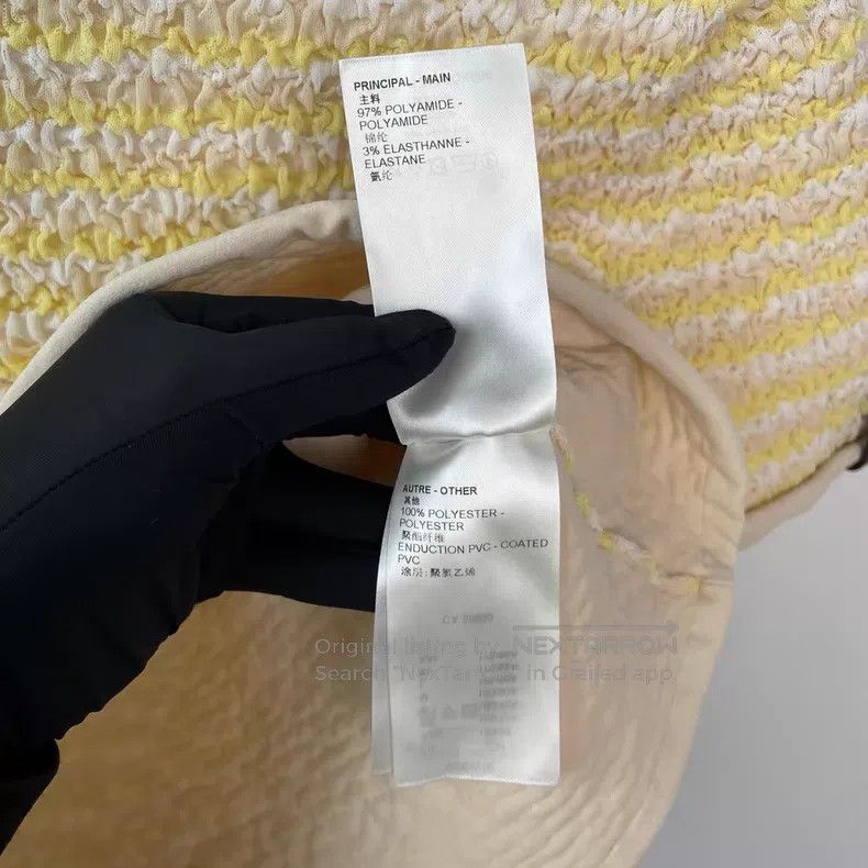 Louis Vuitton Louis Vuitton Chicken yellow nylon pleated striped short s Size M / US 6-8 / IT 42-44 - 7 Thumbnail