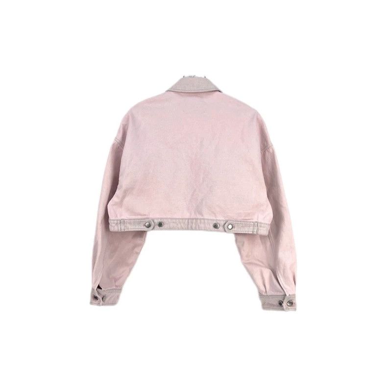 Prada Prada Dirty pink classic triangle denim jacket 2502-Nextarr Size US XXS / EU 40 - 2 Thumbnail