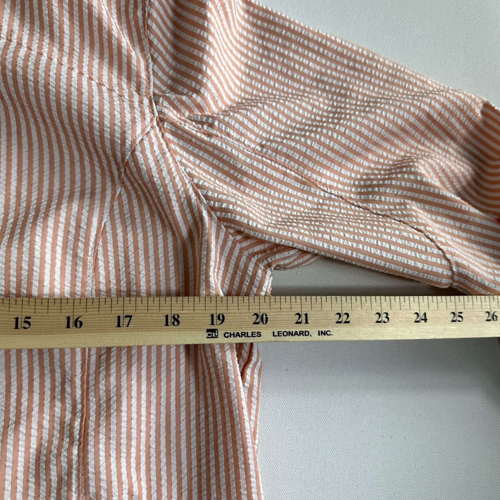 Orvis ORVIS Jacket Women's Size Medium White Striped Seersucker Zip-Up Lightweight Size M / US 6-8 / IT 42-44 - 5 Thumbnail