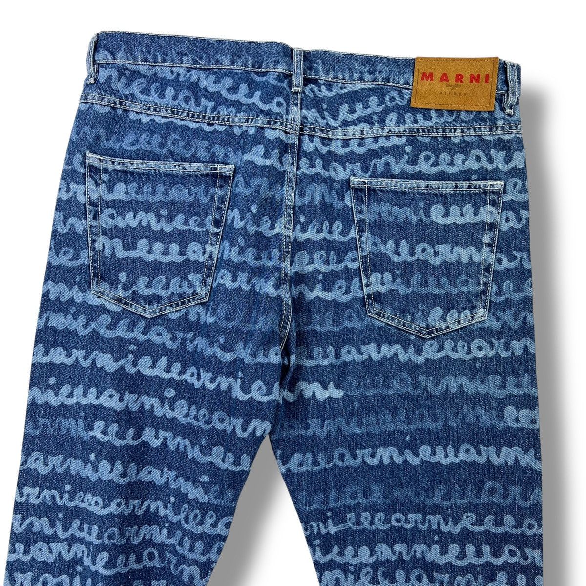 Marni SS23 Logo Print Relaxed Jeans