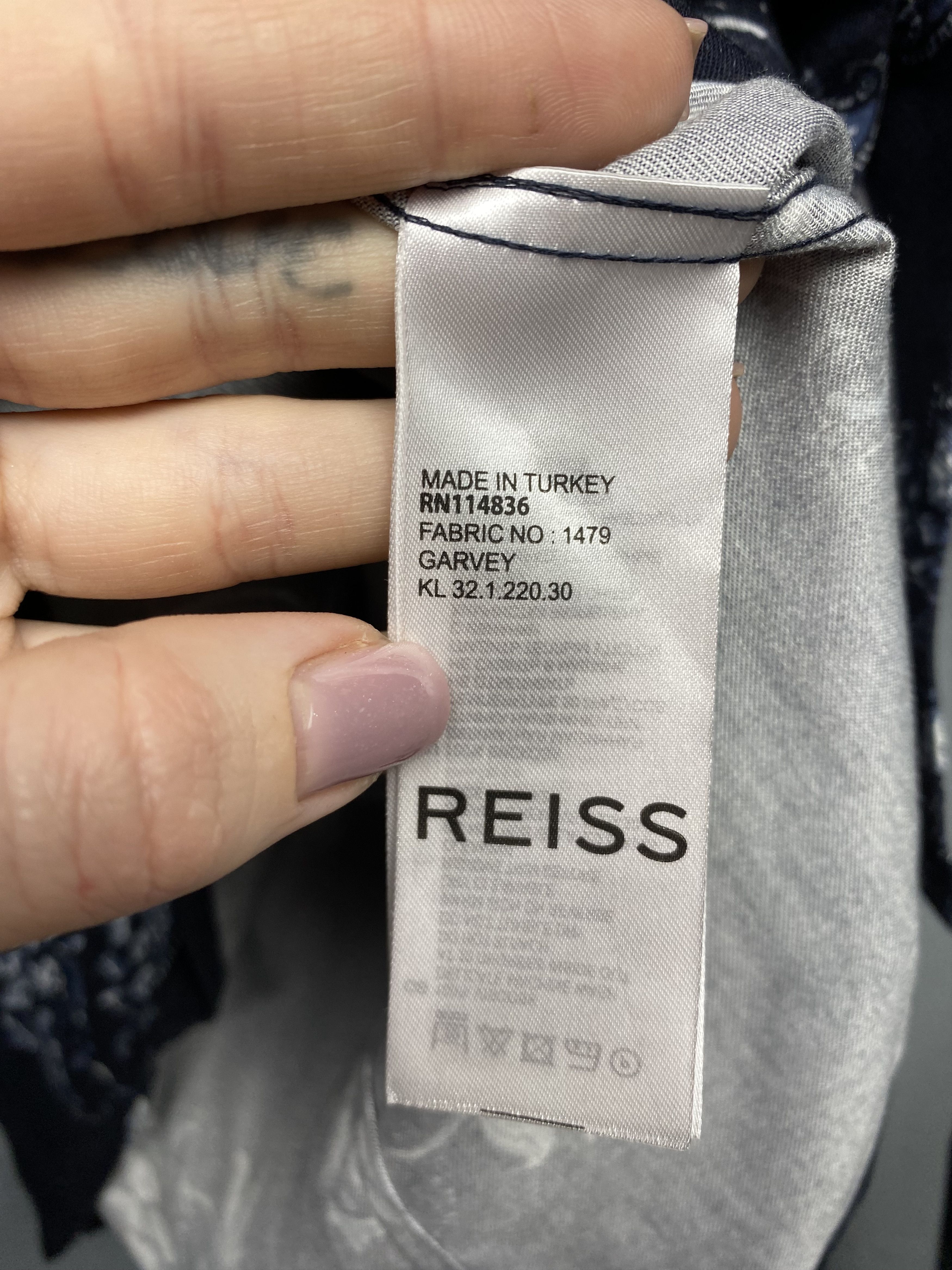 Reiss Reiss Mens Long Sleeve Floral Print Shirt Slim Fit Size US S / EU 44-46 / 1 - 4 Thumbnail