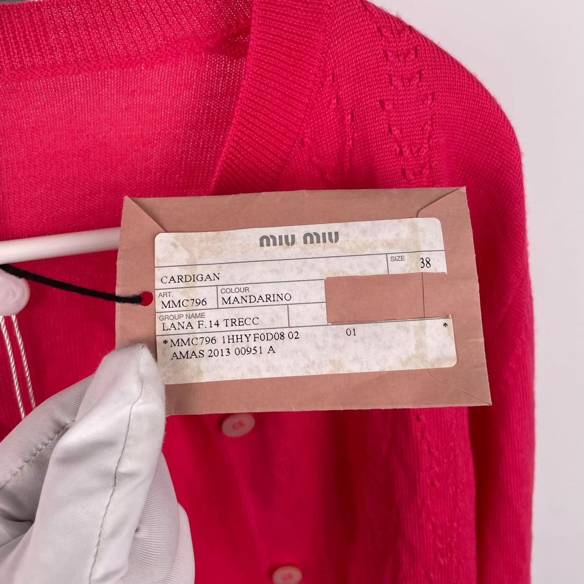 Miu Miu MIU MIU Red Long Sleeve Cardigan Size XS / US 0-2 / IT 36-38 - 3 Thumbnail