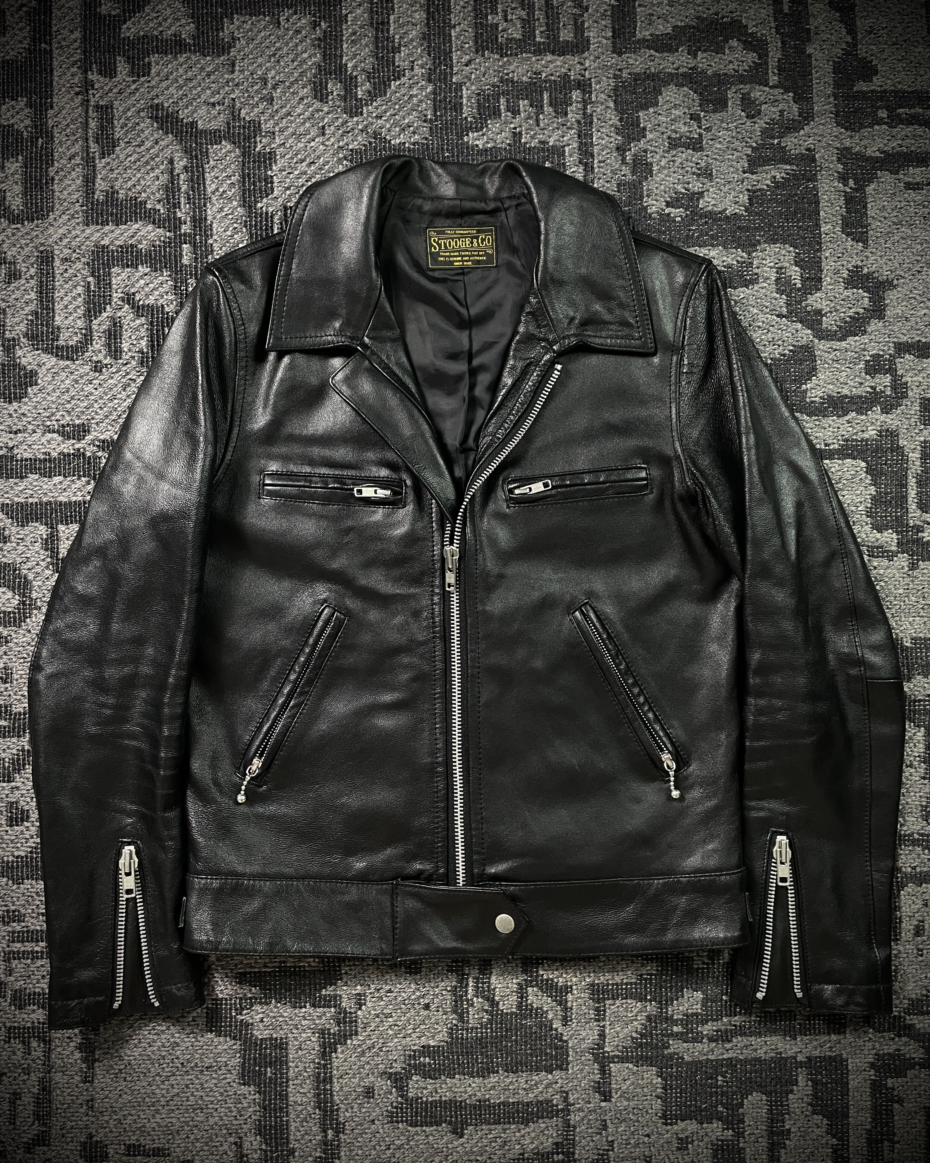 Japanese Brand Stooge&Co Cowhide Riders Jacket Size US S / EU 44-46 / 1 - 2 Thumbnail