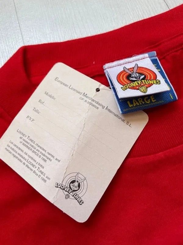 Warner Bros Looney Tunes Sz L Monogram Tweety 1998 Vintage Deadstock Size US L / EU 52-54 / 3 - 4 Thumbnail