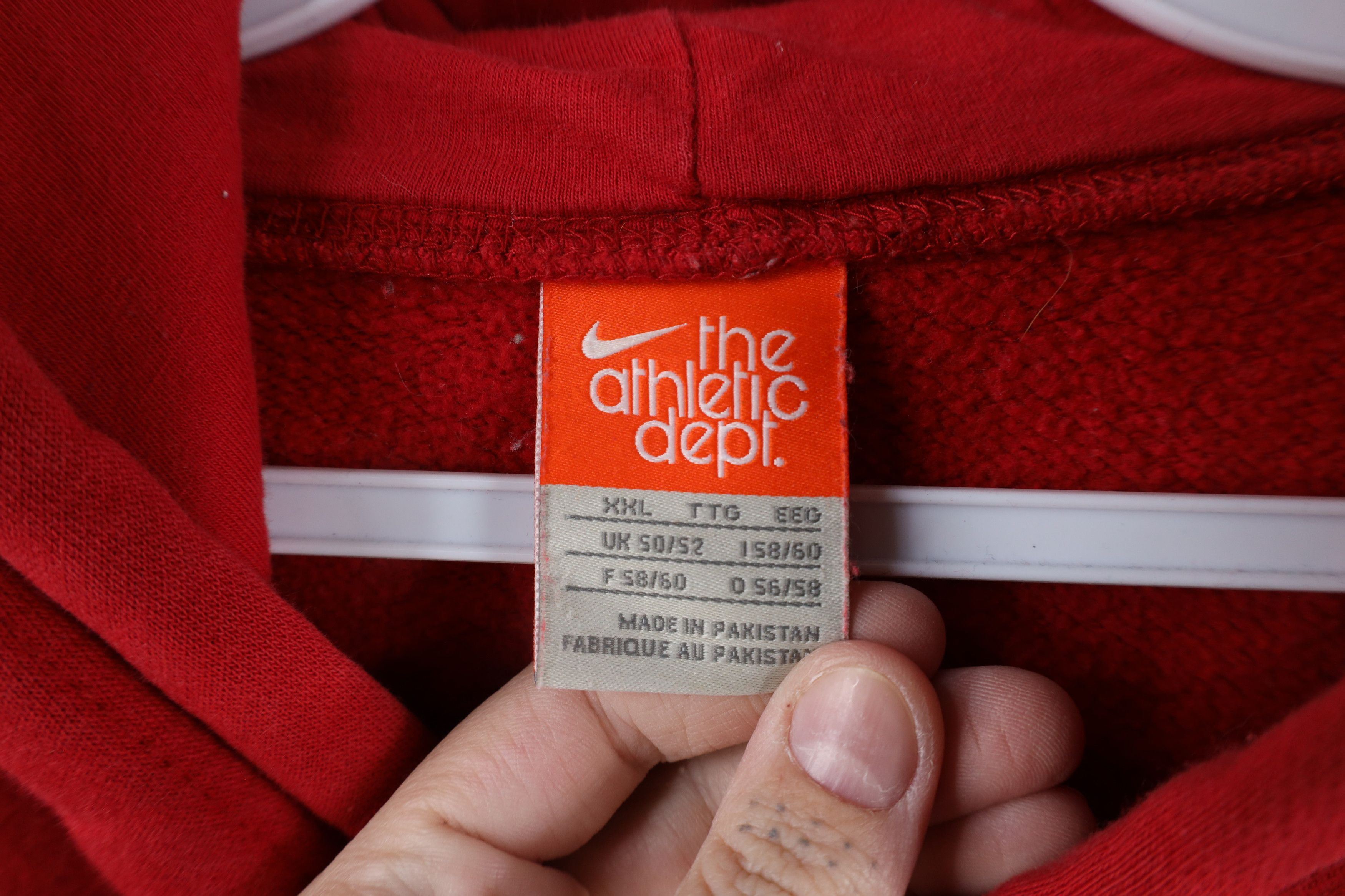 Nike Vintage Nike Travis Scott Mini Swoosh Hoodie Sweatshirt Red Size US XXL / EU 58 / 5 - 9 Thumbnail