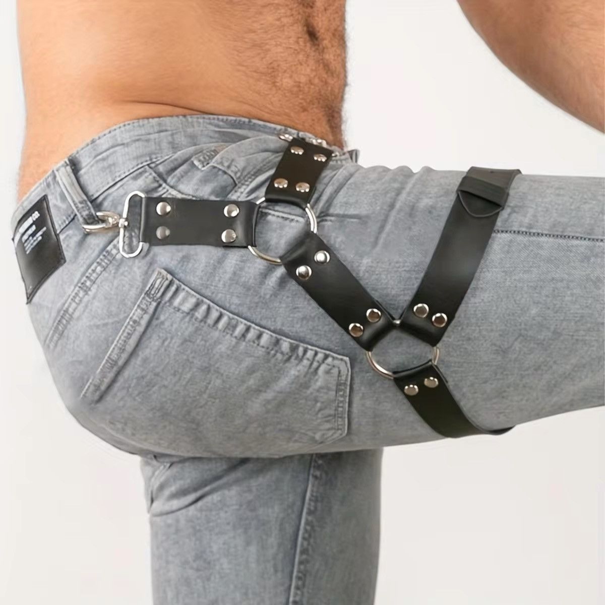 Japanese Brand × Vintage Punk PU Leather Harness Suspenders Size ONE SIZE - 3 Thumbnail