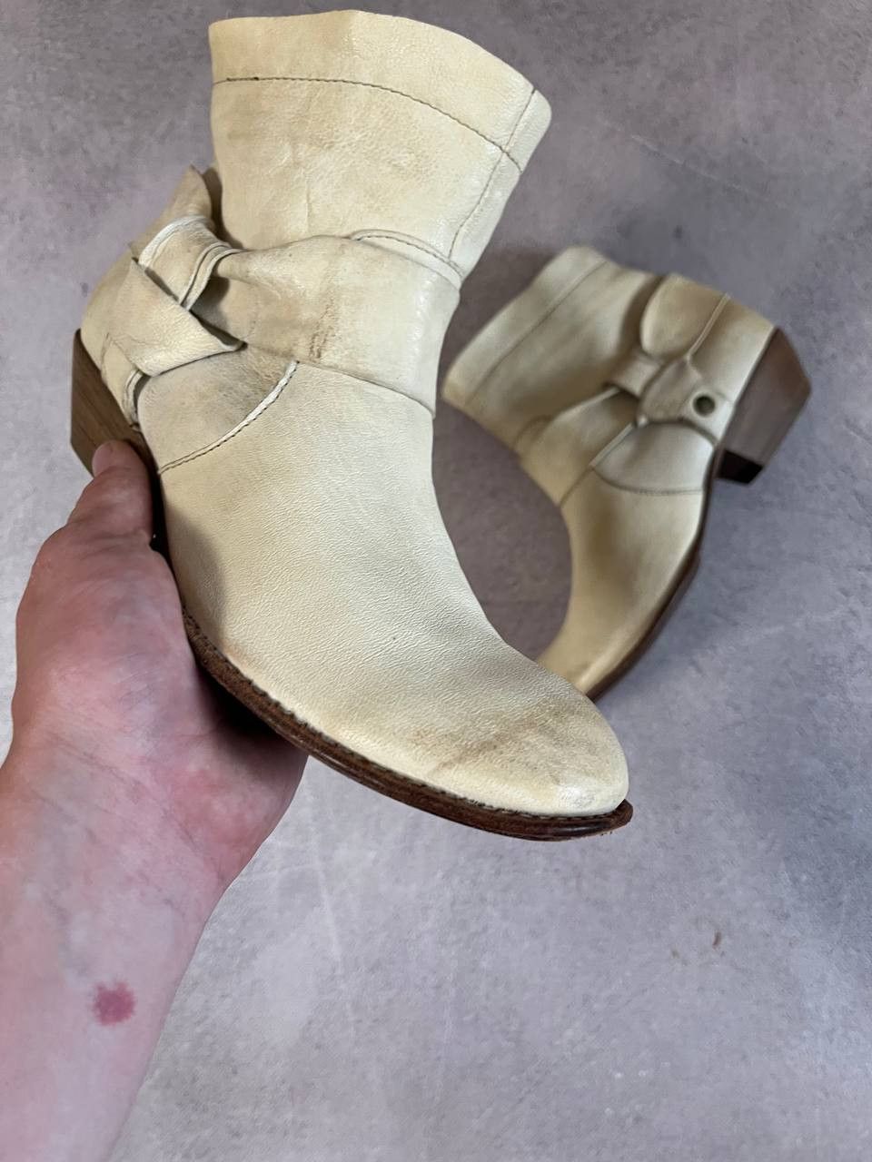 If Six Was Nine Vintage Italian As 98 Guidi style Faded Biker High Boots Size US 7.5 / IT 37.5 - 6 Thumbnail