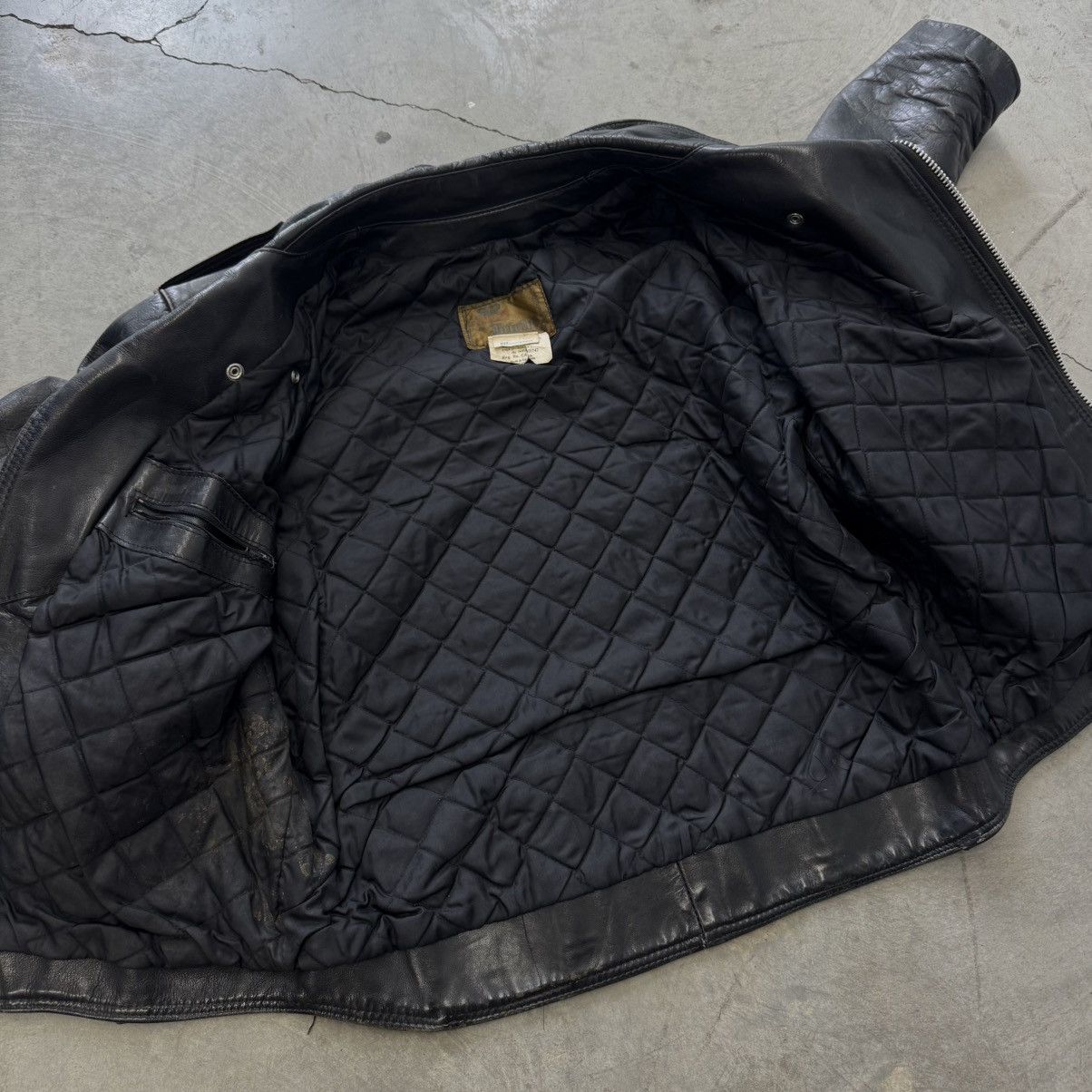 Vintage Vintage 1960s Moto Style Heavy ERD Style Punk Leather Jkt Size US S / EU 44-46 / 1 - 8 Thumbnail