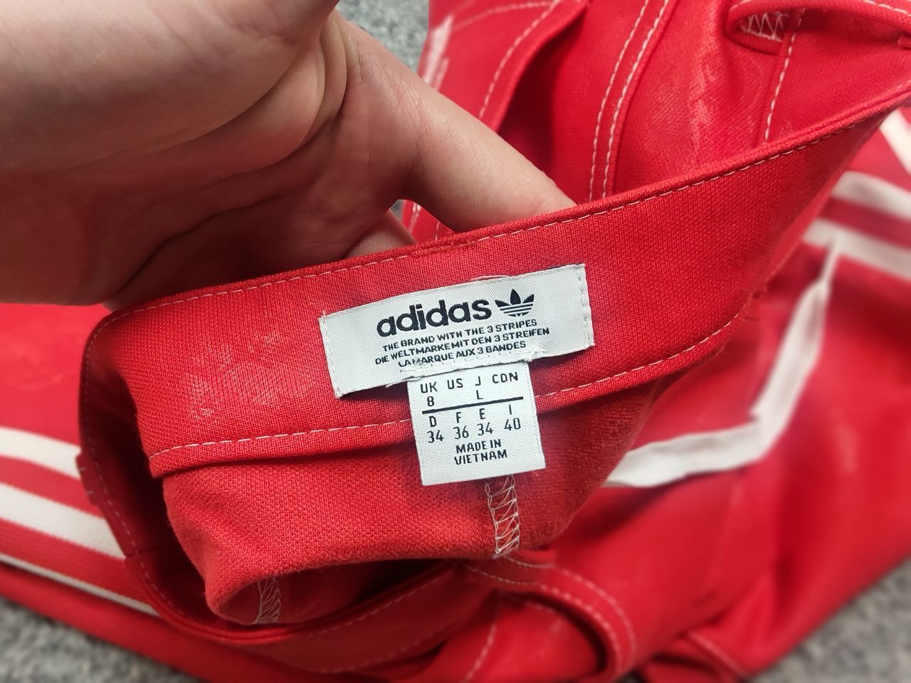 Adidas Adidas Originals x Fiorucci Retro 3-Stripe Red Track Pants Size 30" / US 8 / IT 44 - 14 Thumbnail