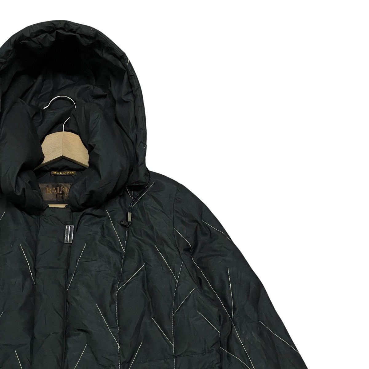 Balmain ‼️RARE‼️ Vintage Balmain Hooded Puffer Down Coat Jacket Size M / US 6-8 / IT 42-44 - 2 Thumbnail