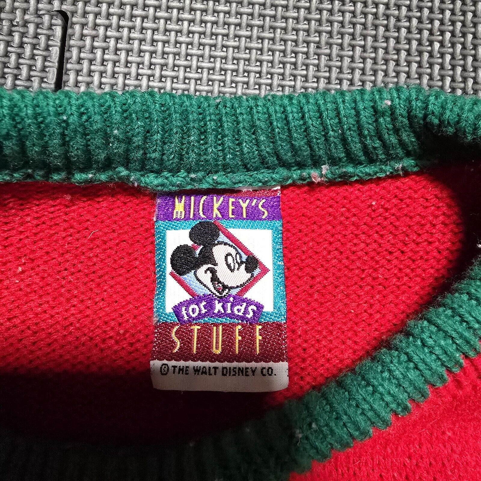 Disney Vintage 1980s Micky Mouse Christmas Sweater Size ONE SIZE - 2 Thumbnail