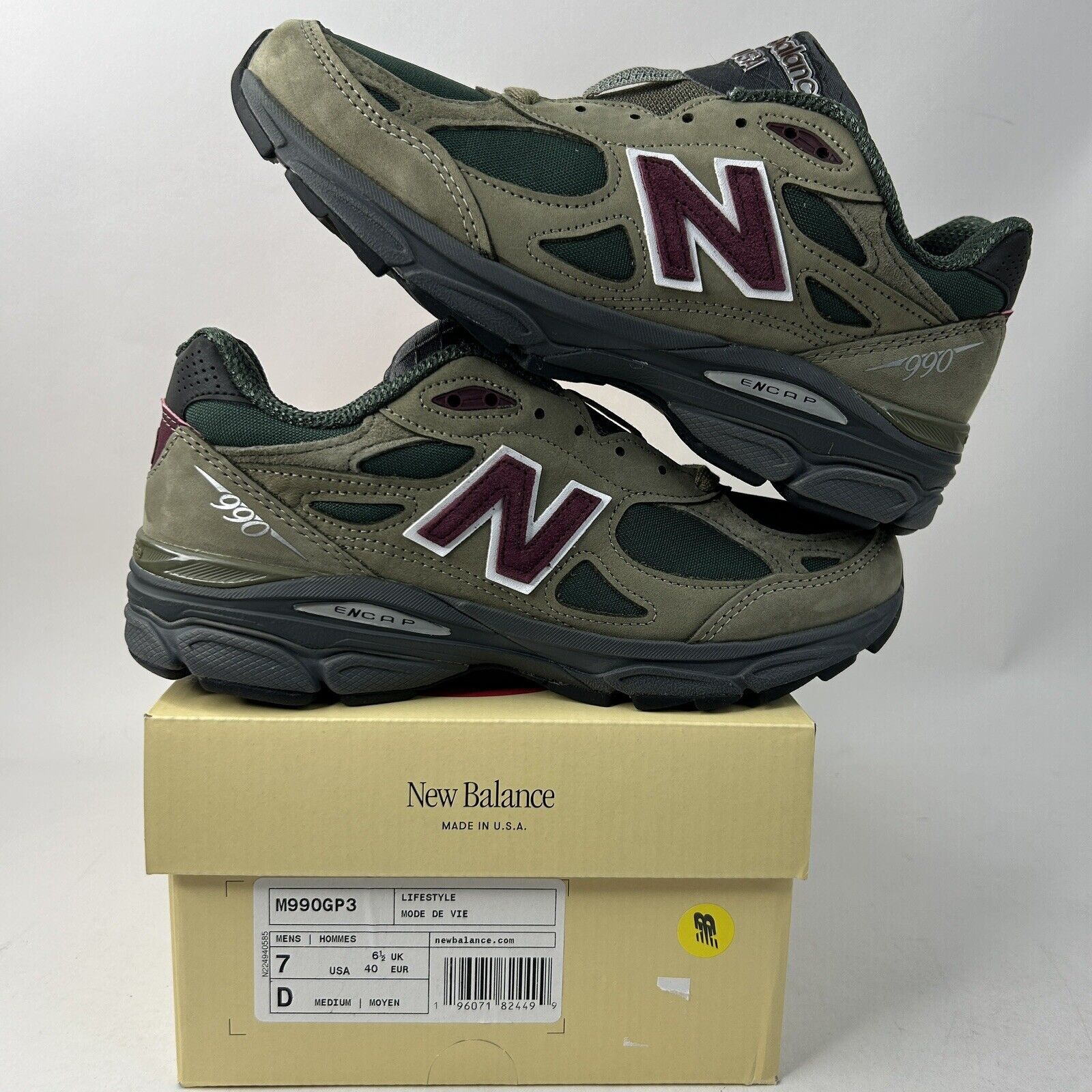 New Balance New Balance 990v3 X Teddy Saints “Green Purple” 2024 Size US 7 / EU 40 - 1 Thumbnail