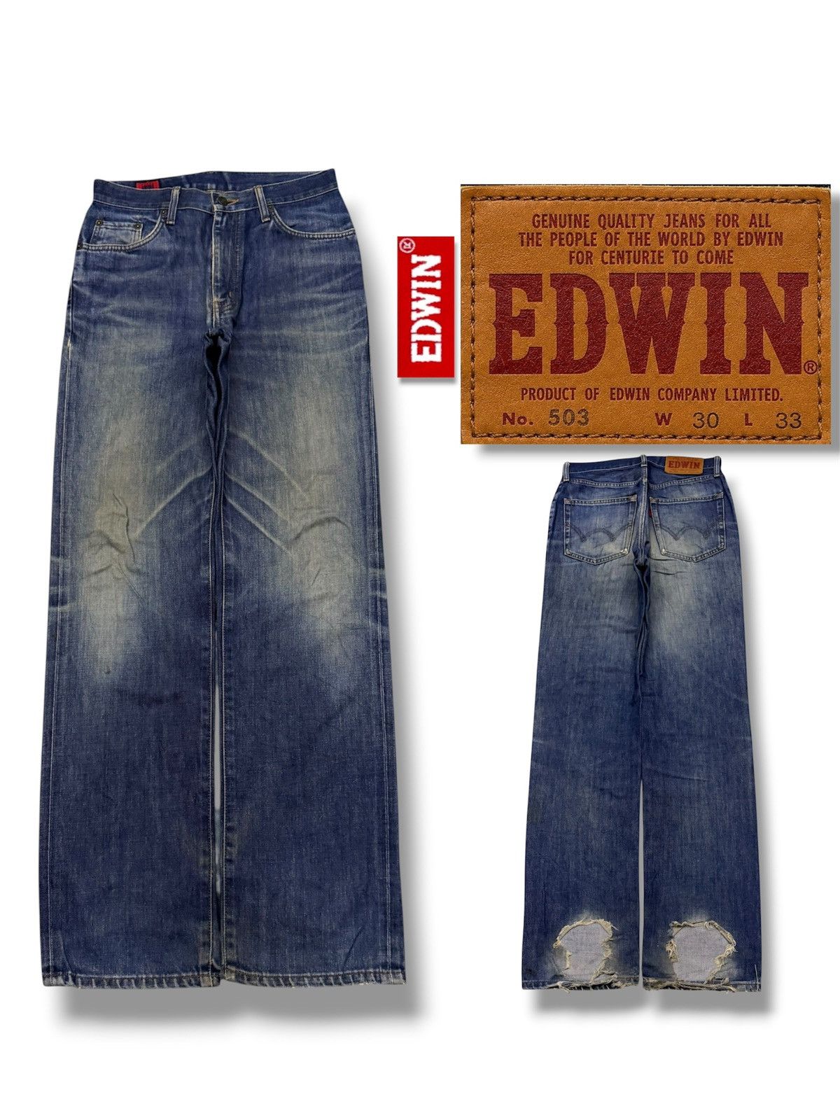 Edwin Vintage Edwin 503 Japanese Denim Jeans | Regular Straight 29 Size US 29 - 1 Thumbnail