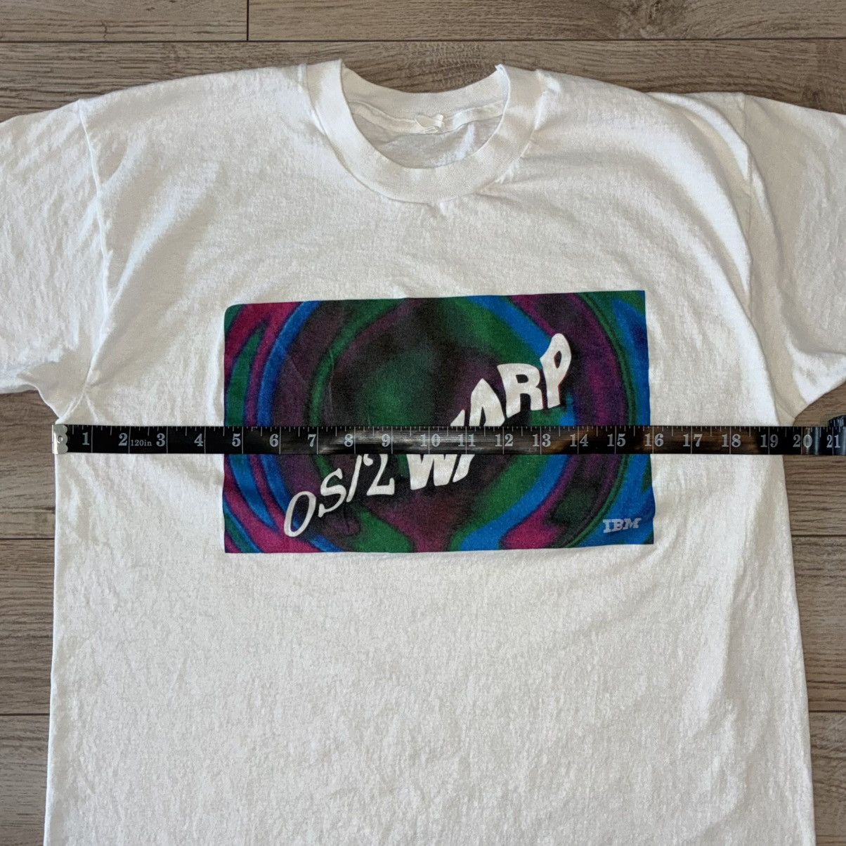 Other 80s IBM OS/2 Warp optical illusion fractal tech tee shirt Size US L / EU 52-54 / 3 - 5 Thumbnail