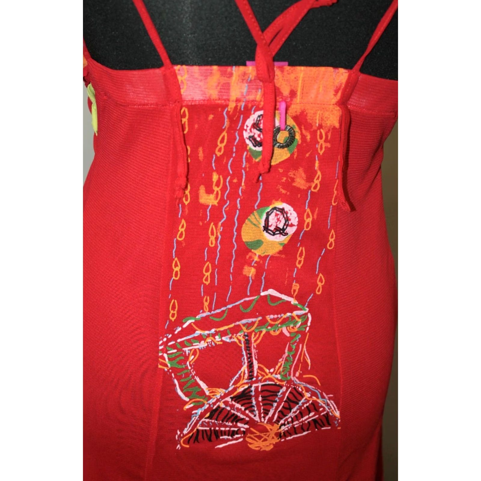 Vintage Save the Queen Dress Womens Red L Dress Knee Length XS? Wait. Size L / US 10 / IT 46 - 4 Thumbnail
