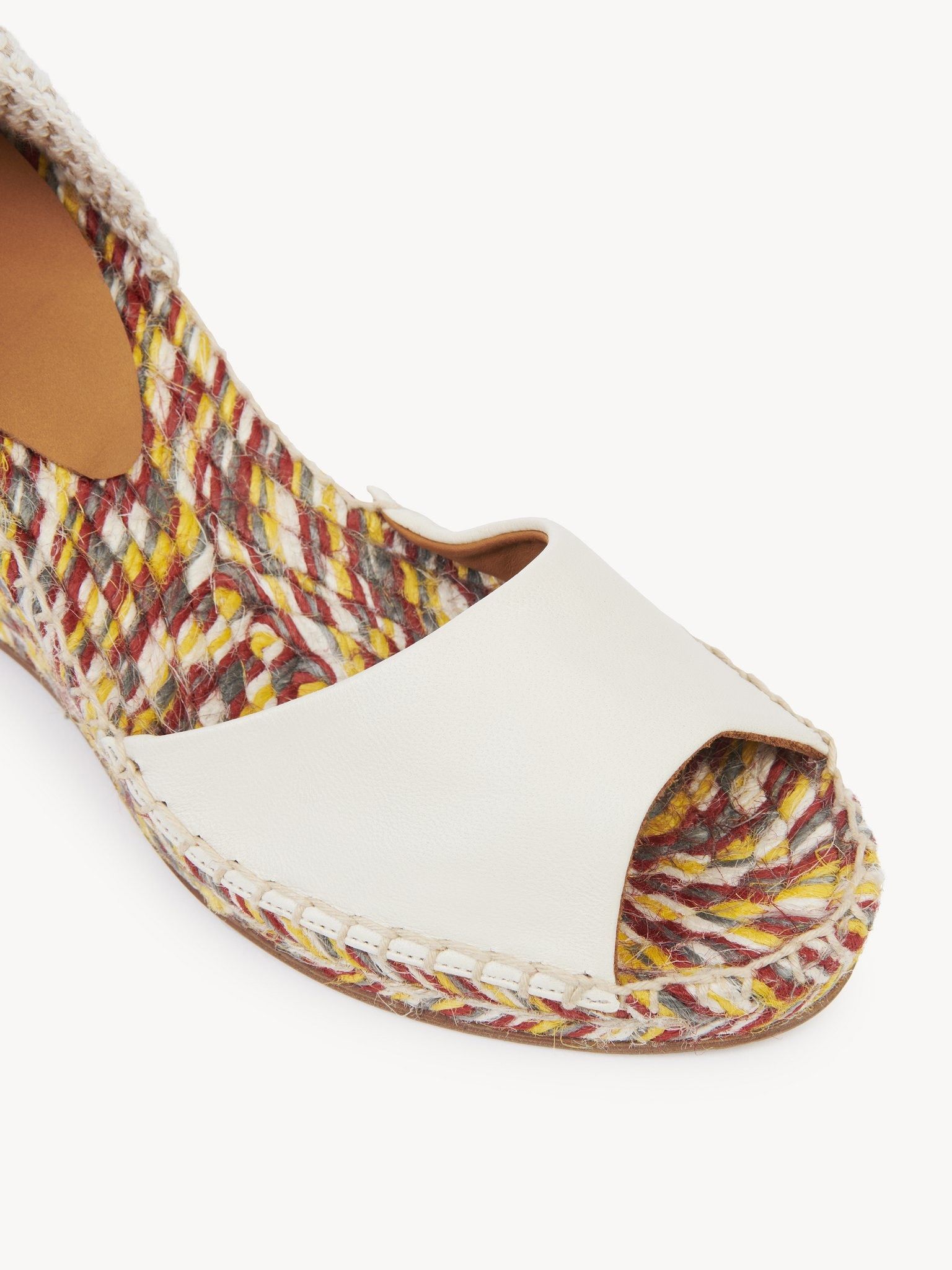 Chloe o1loc1c0325 CHC23 PiIa Espadrilla Sandals in Cream Size US 8 / IT 38 - 3 Thumbnail