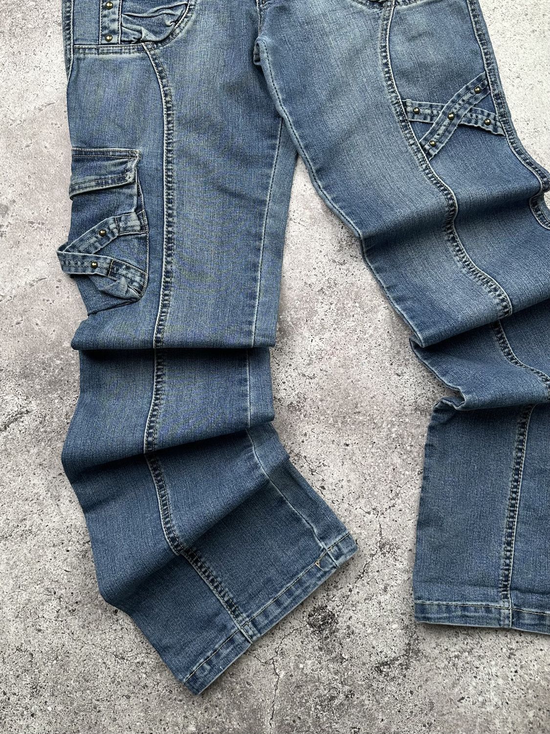 Japanese Brand Vintage Cargo Jeans C457(V568) Size 27" / US 4 / IT 40 - 3 Thumbnail