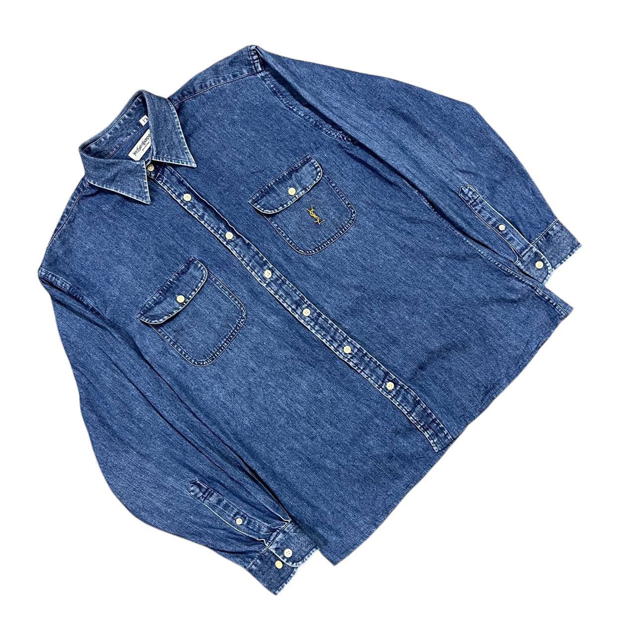 Designer × Yves Saint Laurent Yvessaintlaurent pour homme shirt denim Size US L / EU 52-54 / 3 - 3 Thumbnail