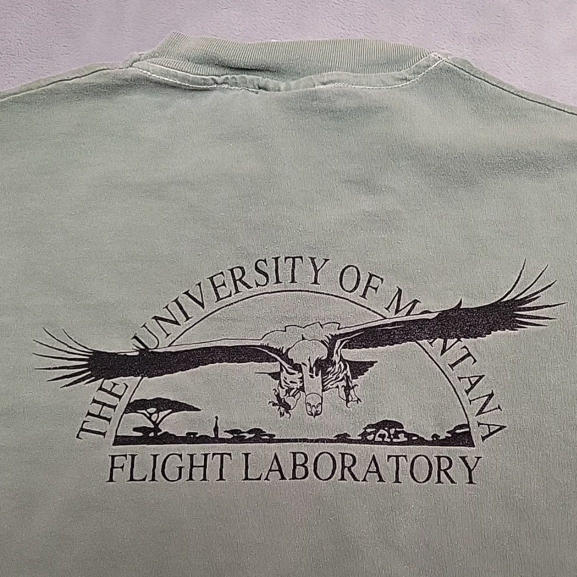 Vintage Vtg University of Montana Flight Lab Shirt Mens L Single Stitch LS Made in USA Size US L / EU 52-54 / 3 - 6 Thumbnail