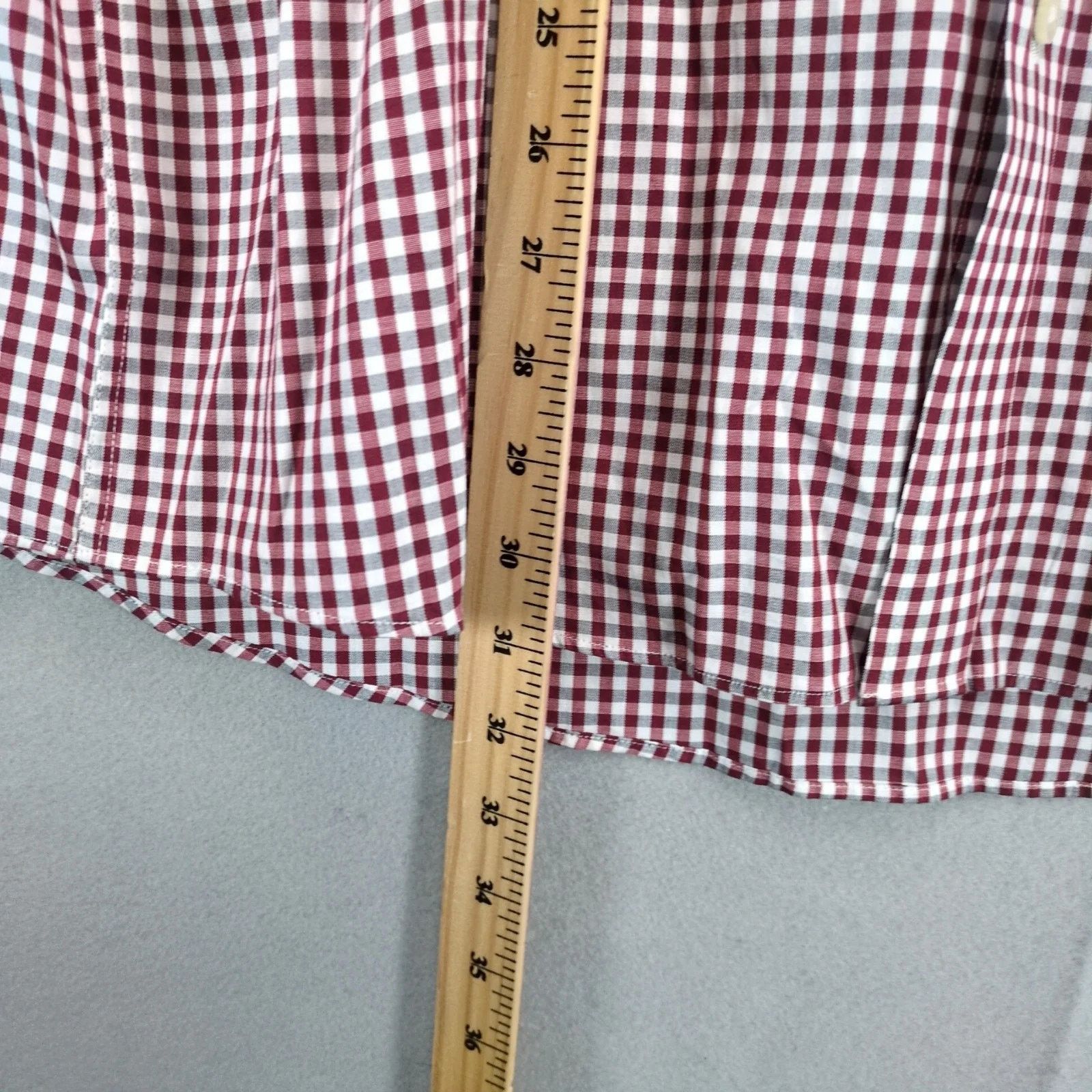 Nautica Nautica Classic Fit Red Check Men's Dress Shirt XL Long Slv Size US XL / EU 56 / 4 - 9 Thumbnail