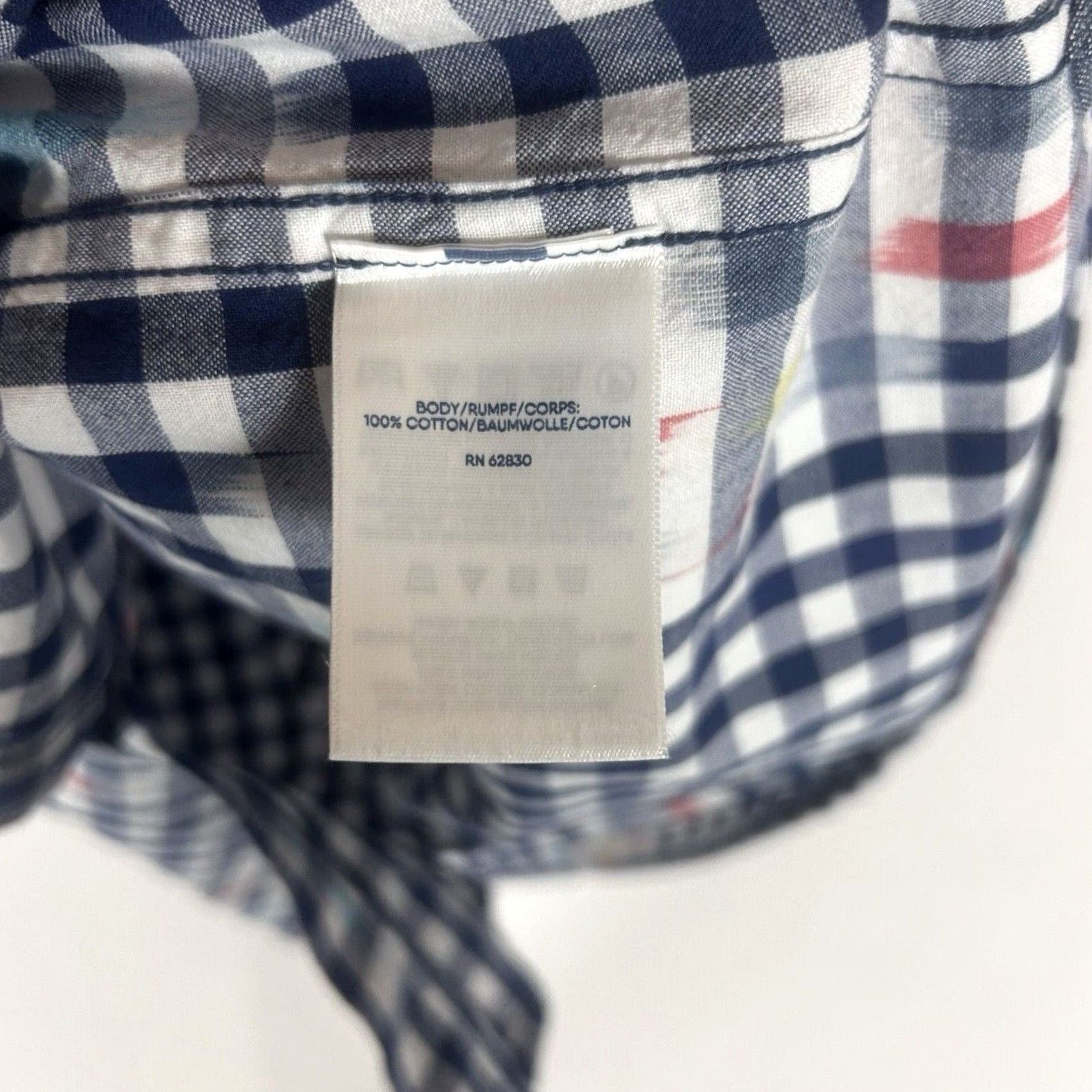 Lands' End Lands' End Button Down Shirt Men's L Blue Gingham Plaid Short Sleeve Casual Size US L / EU 52-54 / 3 - 5 Thumbnail