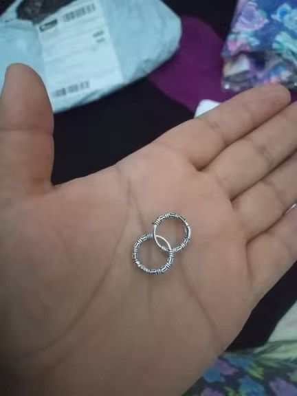 Jewelry × Vintage Retro pattern hoop earring Size ONE SIZE - 7 Thumbnail