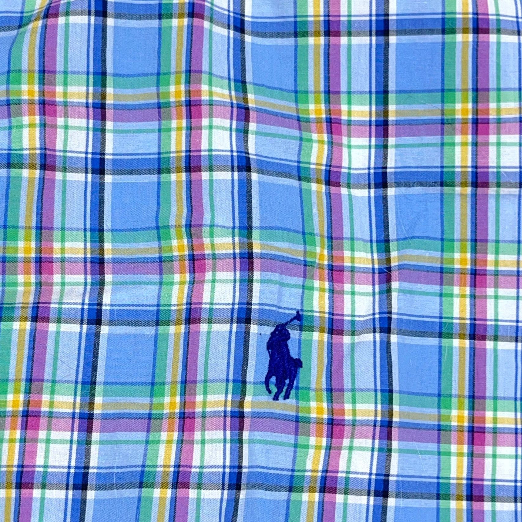 Polo Ralph Lauren Ralph Lauren Shirt Men XXL 2XL Blue Plaid Classic Fit Button Up Poplin Dress A93 Size 48R - 4 Thumbnail