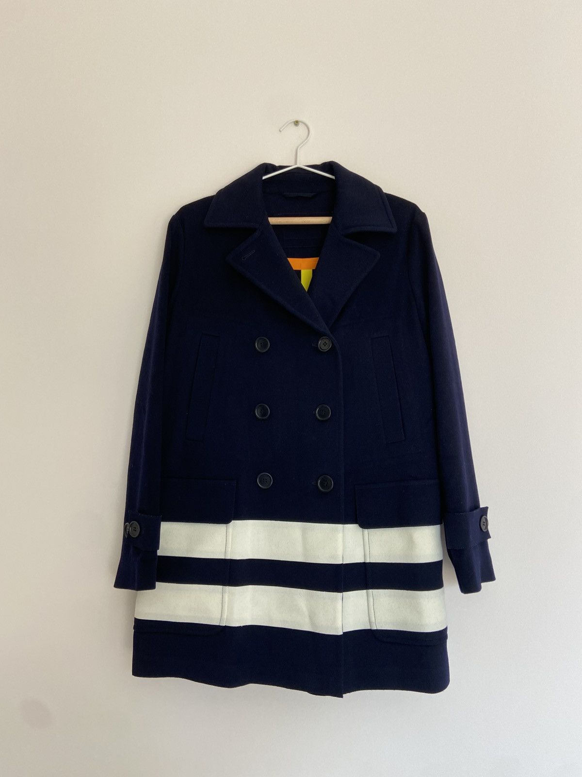 Loro Piana Loro Piana Double Breasted Felt Coat Dark Blue Size M / US 6-8 / IT 42-44 - 1 Thumbnail