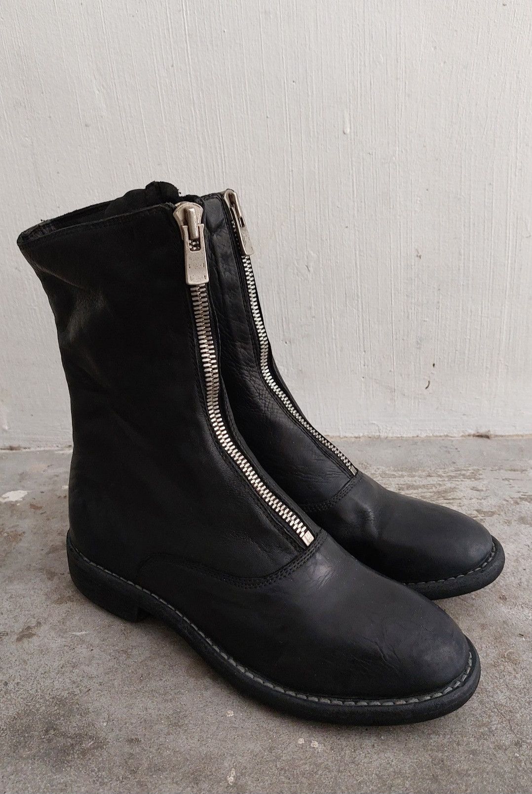 Guidi Guidi - 310 Soft Horse Leather Military Front Zip