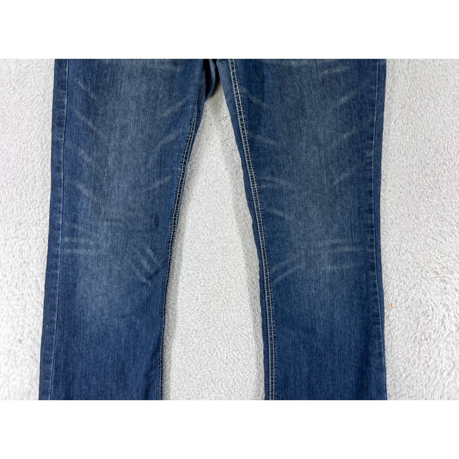 Denime Womens Standard Practice Jeans Denim Blue Bootcut 11 Pants Embroidered Cotton Size 30" / US 8 / IT 44 - 6 Thumbnail