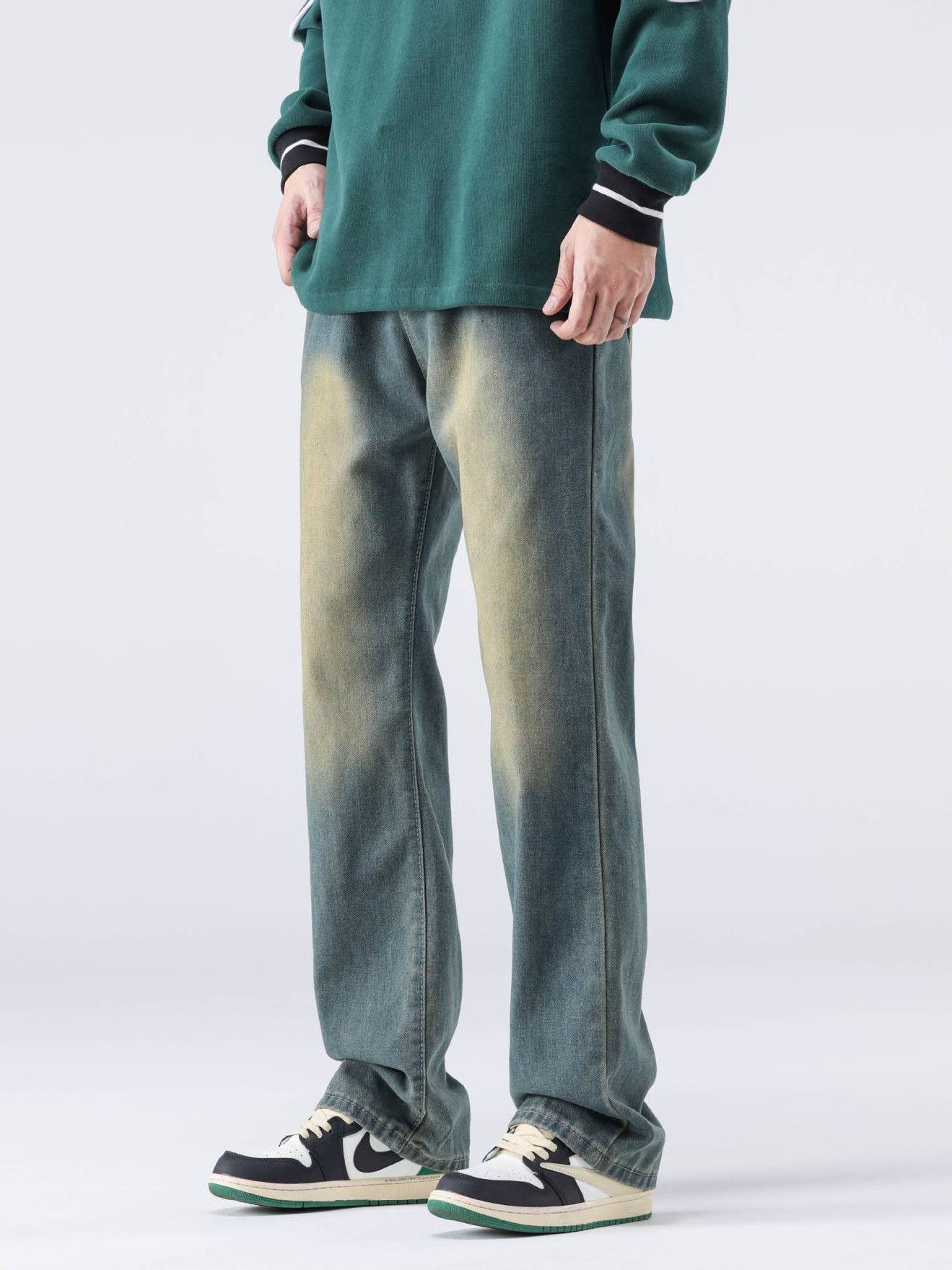 Japanese Brand × Jean Retro loose straight leg gradient jeans Size US 32 / EU 48 - 2 Thumbnail