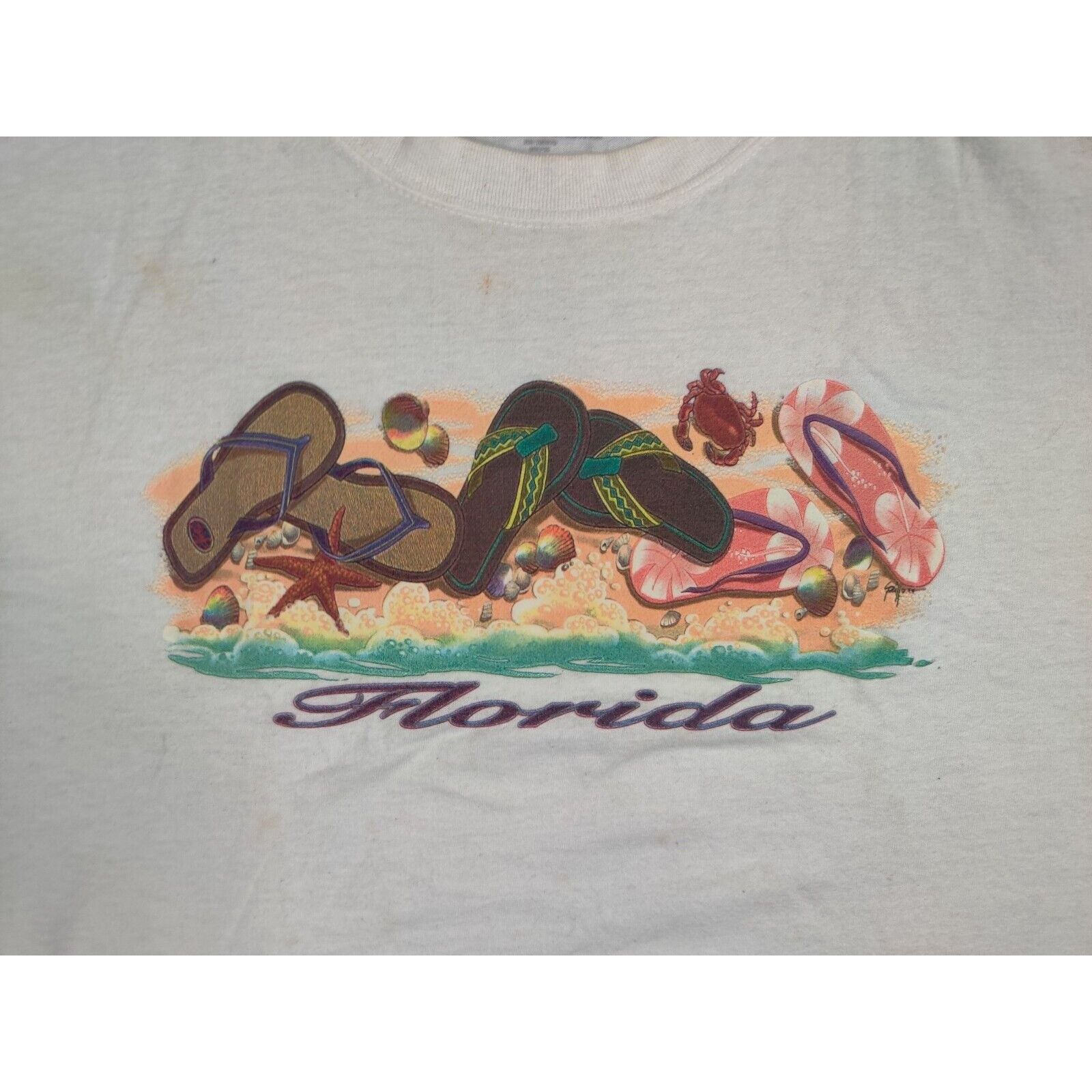 Other Florida Shirt Adult Mens XL Spell Out Beach Sand Sandalsa Size US XL / EU 56 / 4 - 2 Thumbnail