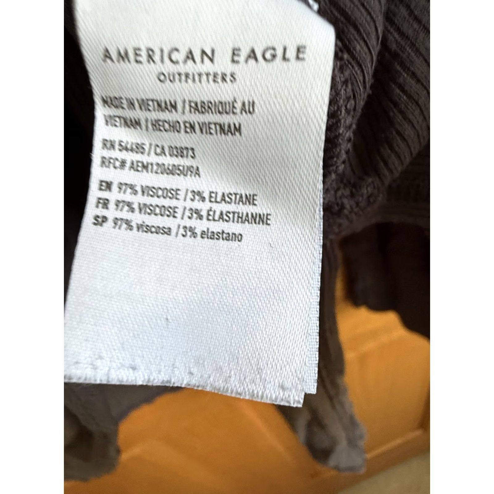 American Eagle Outfitters American Eagle Women Medium Gray Soft Sexy Ribbed Shirt Oversized Lagenlook Size M / US 6-8 / IT 42-44 - 4 Thumbnail